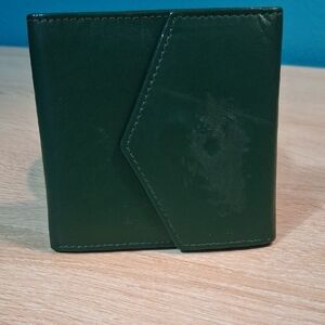 Elegant Green Genuine Leather Wallet